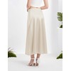 Urban CoCo Women’s Elegant High Waisted Satin Comfy Long Skirt