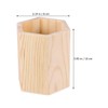 Healifty Pen Pot Pen Holder Hexagon Tube Wooden Pen Container