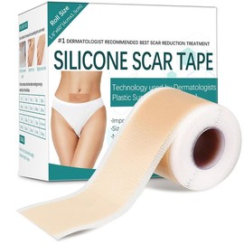 Pumkot Professional Silicone Scar Sheets (1.6" x 120" Scar Roll-3M) - Scars Removal Treatment - Reusable Silicone Scar Tape Strips Type for Keloid, C-Section, Surgery, Burn, Acne et:_120x1.6 Inch (Pack of 1)