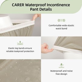 Adult Diaper Cover Noiseless Leakproof Underwear Cover Durable, Lightweight Waterproof Underwear for Incontinence XS