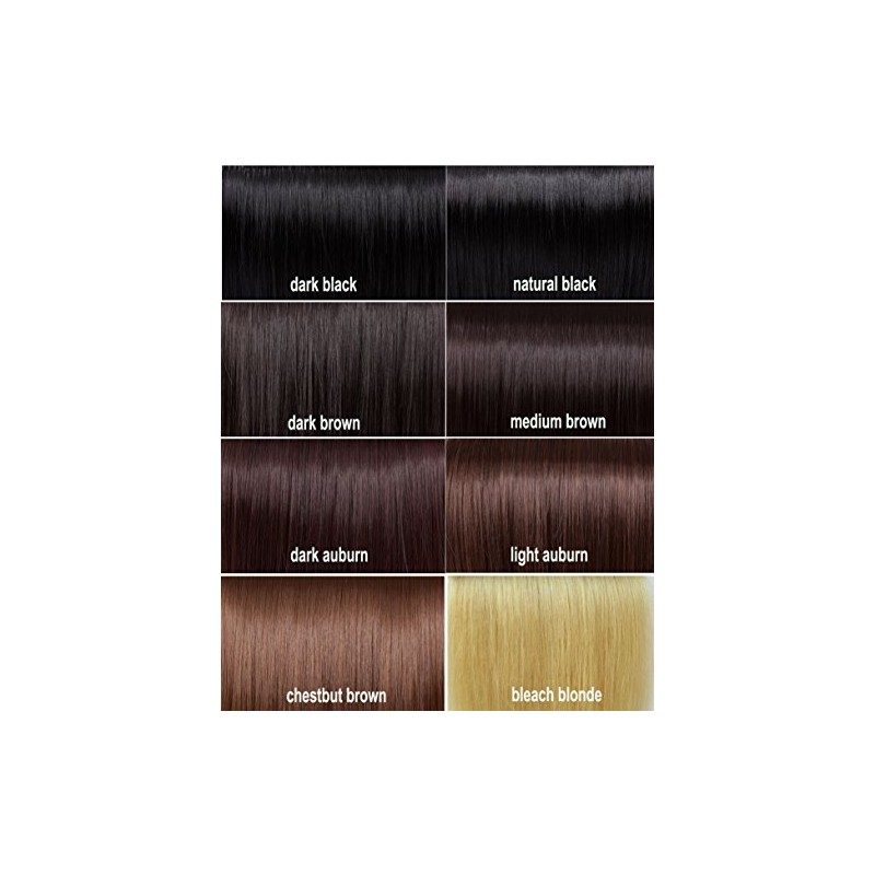 Clip In Human Hair Synthetic Fringe - Dark Brown