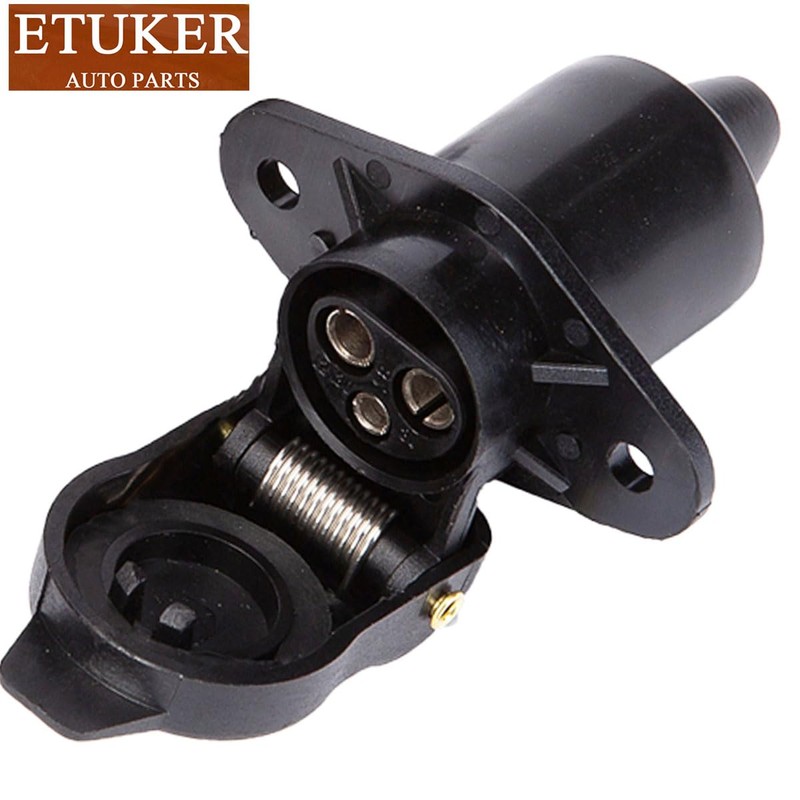 ETUKER 2 x Trailer Socket 3-Pin 12 V 3-Pin Socket