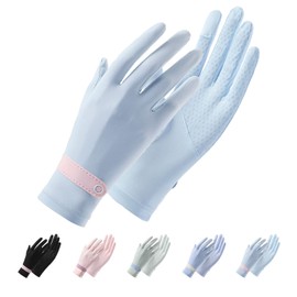 Hsdvdva Women's Gloves, Summer UV Protection Gloves, 2 Finger Out, Cool Touch, Good Touch, Anti-Slip, Thin Gloves, UPF 50+, Sun Protection, Anti-Rough Hands, UV Gloves, For Bicycle, School, Commute,