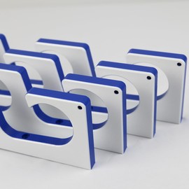 TRAPSKI Made in the USA Premium Fishing Rod/Pole Holder Rack Organizers | Wall or Boat Mounting Fishing Rod Rack | Durable Marine Grade HDPE Plastic | Pole Holder for up to 3 Rods | Stackable - 2 Pack