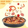 AKOLAFE 4 Pack Deep Dish Pizza Pan 12 Inch Pizza
