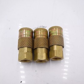 Milton 3 Pack Milton 1/4" FNPT x 1/4" T Style Air Brass High Flow Couplers