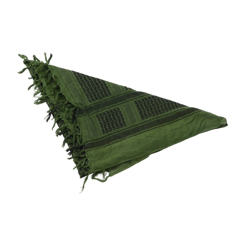 Scarf Head Wrap Breathable Kerchief Comfortable Shawl Green with Tassels