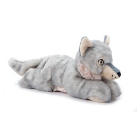 The Petting Zoo Grey Wolf Stuffed Animal Plushie, Gifts for Kids, Earth Keeperz Wildlife Animals, Zoologee Grey Wolf Plush Toy, 10 inches