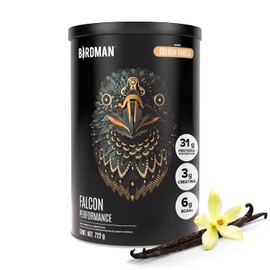 Birdman Falcon Performance Proteina Premium Alto Rendimiento En Polvo, 30gr proteina y 3gr Creatina por porción, Sin Inflamacion, Sin Acne, Sabor Golden Vanilla | 19 servicios | 722gr