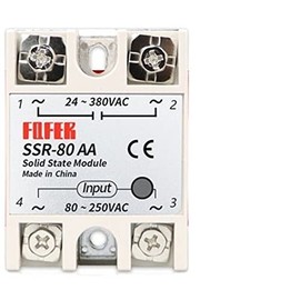 MESKEL 10A 25A 40A 60A AC-AC Single Phase Solid State Relay AC SSR SSR-10AA SSR-25AA SSR-40AA SSR-60AA 80-250VAC 220V to 24-380V AC (Size : SSR-80AA)