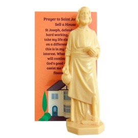 St Joseph Statue for Selling Homes with Instruction Card and House Prayer Complete Set
