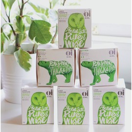 Oi Girl Organic Cotton Pads, Box of 10 Day Pads, Ultra-Thin and Winged, Individually-Wrapped