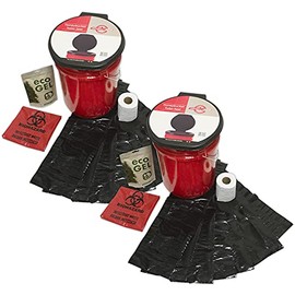 Emergency Zone Honey Bucket Style Toilet Complete Set with Liner and Chemicals. 2 Pack