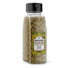 Unpretentious Oregano Flakes, 3.5 oz, Rich Flavor, Versatile Herb, Convenient Container