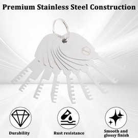 9 pcs Comb Lock Pick Tools, Comb Pick Lock Picking Tool for Beginners & Experts, Great Locking Picking Kit for Door