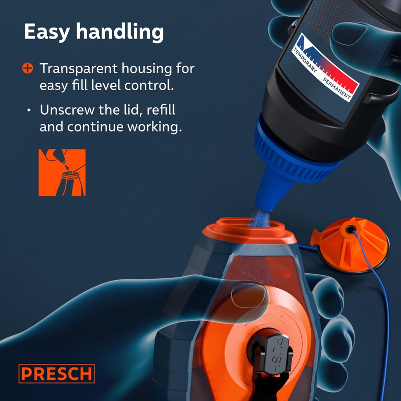 PRESCH Chalk line 30m incl. blue chalk (150 g) -