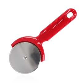 Stainless Steel Pizza Cutter - 7.75 inch Slicer for Pizzas, Pockets and More -Red Plastic Handle Pizza Cutter Wheel.