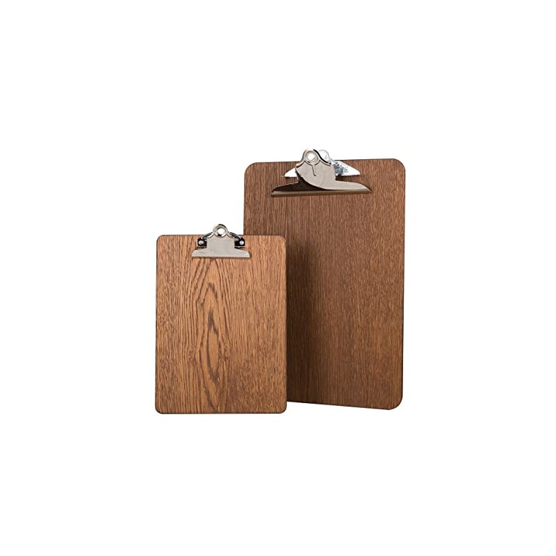 Chalkboards UK Premium Clip Board, Wood, Dark Oak, 34 x