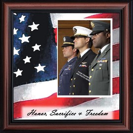 Crossroads Home Décor A Soldiers Honor Picture Frame, Military Artwork for Walls, Army Soldier Art Work, Patriotic Wall Decor, 10X10 6599W