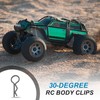 sourcing map 50pcs 30-Degree Angle RC Body Clips Bent Springy