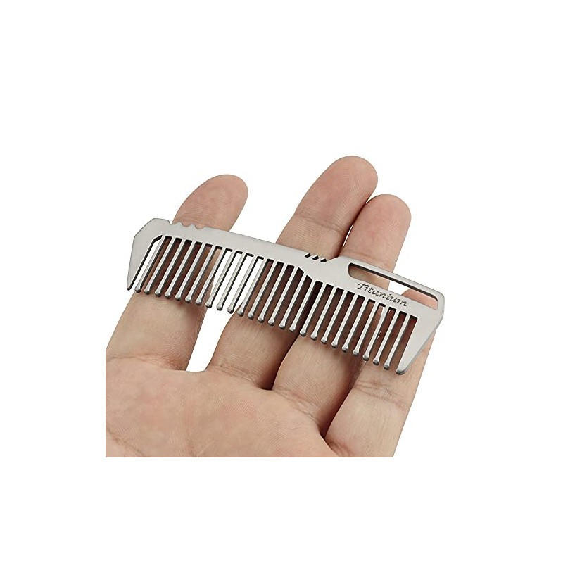 SNZ Titanium Comb Comb Titanium Outdoor Travel Compact Mini Portable