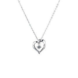 canal 4c silver necklace, 1 pc, Silver, Cubic Zirconia
