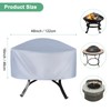 M METERXITY Round Outdoor Fire Pit Cover, 48" x 18"