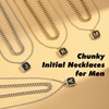 JSJOY Layered Initial Necklaces for Men Rope Chain Letter Initial