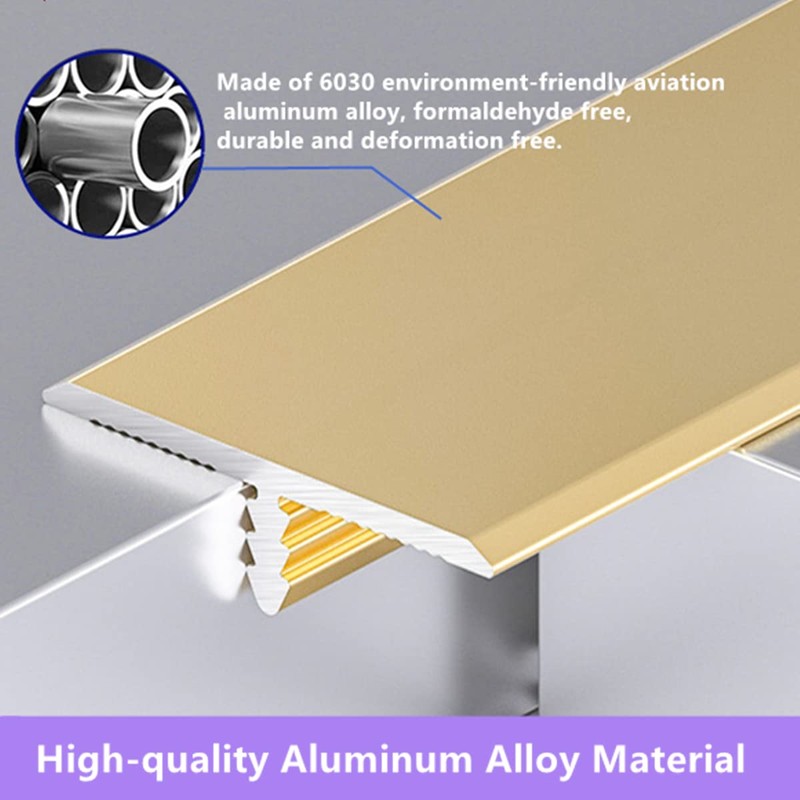 10 Pcs Aluminium Alloy T Molding Floor Transition Strip 48"