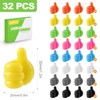 CeroDimo 32 PCS Creative Silicone Thumbs Up Wall Hook -