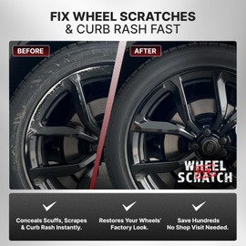 Bolígrafo para quitar arañazos de coche Wheel Scratch Fix Kit negro brillante y rines
