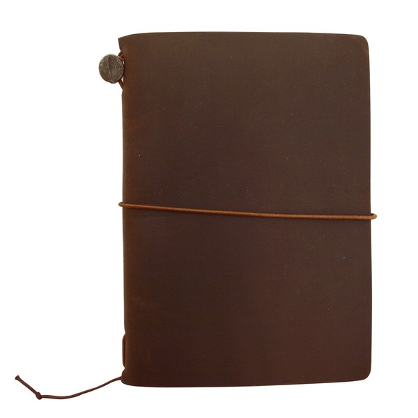 MIDORI Traveler's Notebook - Passport Size, Brown Leather (Small)