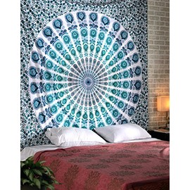 Vedant Designs Lot of 10 Tapestry Twin Hippie Flower Beautiful Artwork Wall Decor Mandala Beach Bedspread Intricate Indian Bedspread Tapestries 85x55 Inches
