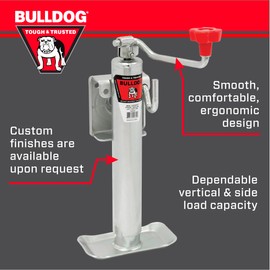 BULLDOG 154107 Trailer Jack,Black,Silver,Red