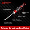 GEINXURN Ratcheting Screwdriver with Bit Storage Multi-bit Magnetic 1/4" Hex
