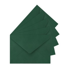 LIKAJON 50 Pack A7 Envelopes, Dark Green Greeting Card Envelopes Self Seal, 5.24 x 7.24 in Envelopes for Birthday Graduation Baby Shower Wedding Invitation Cards