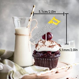 S-Cp-0003 Ice Cream Fruit Dessert Cupcake Topper Colorful Glitter Happy Birthday Sensory Pop Game Theme Decor Supplies Baby Shower Boys Girls Birthday Party Decorations