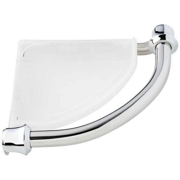 Delta Faucet 41316 Traditional Corner Shelf / Assist Bar, Polished Chrome 2.50 x 8.75 x 8.75 inches