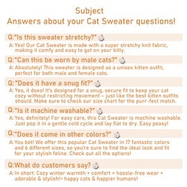 Jnancun Cat Sweater Keep Your Pets Cozy, 16 Color Turtleneck Knitted Sleeveless Cat Clothes, Winter Outfits for Cats & Small Dogs During Cold Seasons (Dark Blue, Medium)