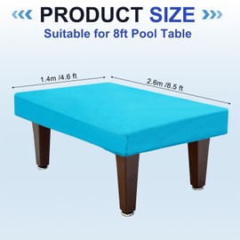 YELARXI Billiard Pool Table Cover Billiards Accessories, 8 Feet Oxford Waterproof Dustproof Fit for Protecting Pool Table Outdoor Indoor Home Club Bar (Blue)