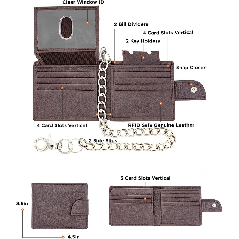 J T C JUZAR TAPAL COLLECTION Chain Wallet for Men