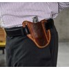 Custom Leather Sheath Slanted Pancake Tooled Leather Sheath/Trapper Knife Sheath/Hunting