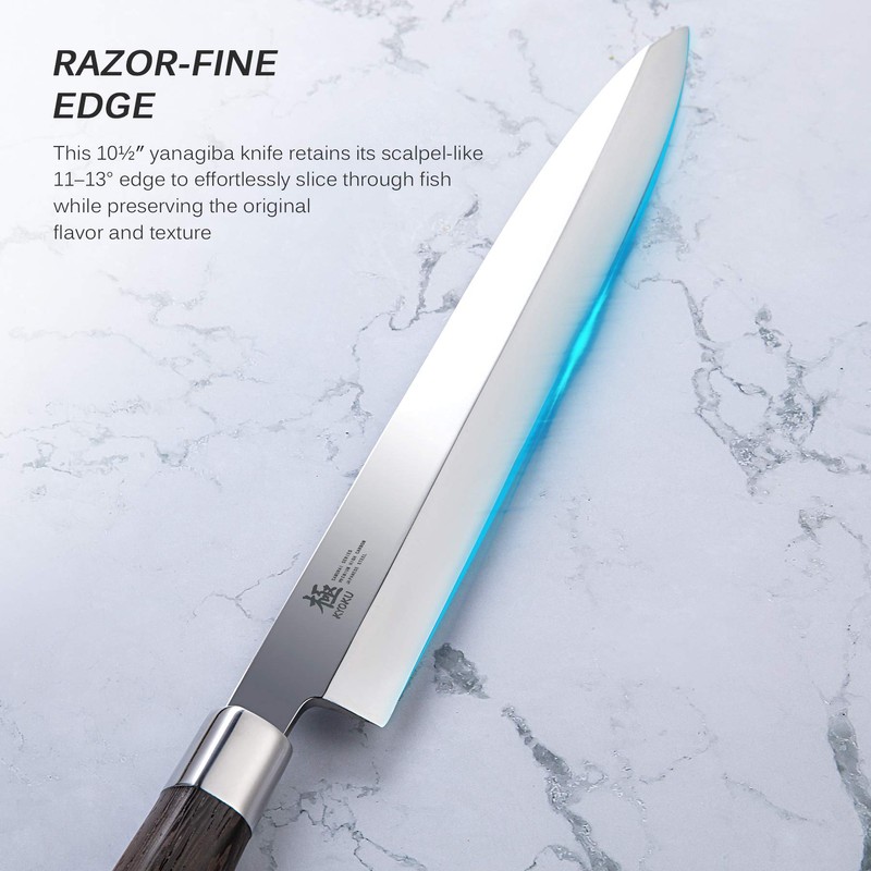 KYOKU Samurai Series - 10.5" Yanagiba Knife Japanese Sushi Sashimi