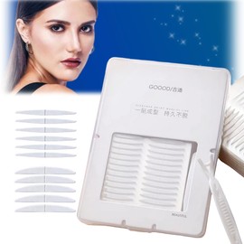 Eyelid Tape,600PCS, Especially for Hooded eyes, Double-sided adhesive, 4mm Eyelid Lifter Strips, Double Eyelid Tape for Swollen Eyes Invisible for Droopy Lids(with a tweezers, a fork) (L)