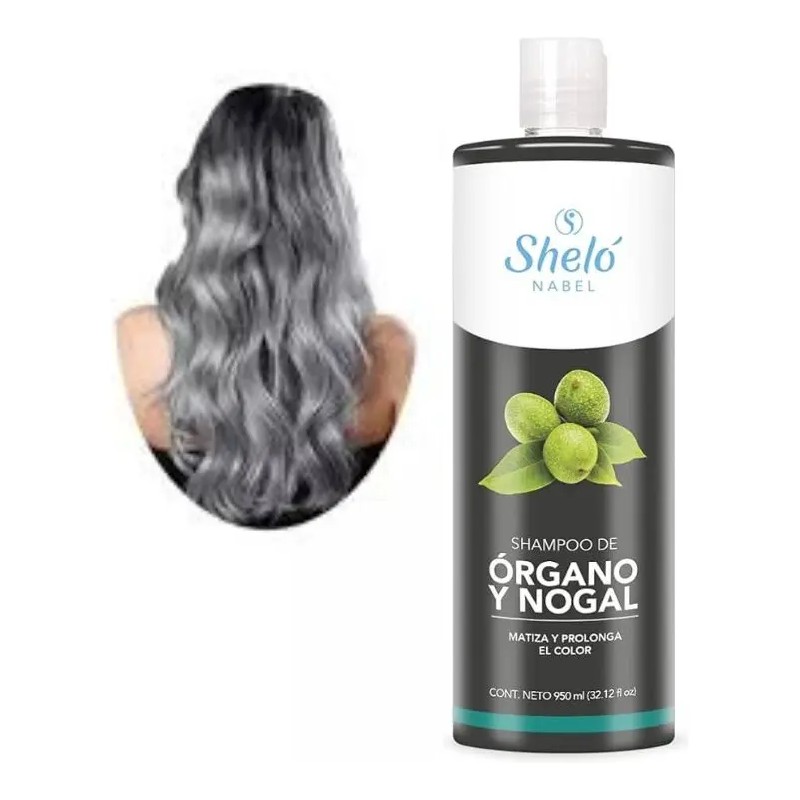 Shampoo Matizador Órgano Nogal Sheló Nabel Botella 1215