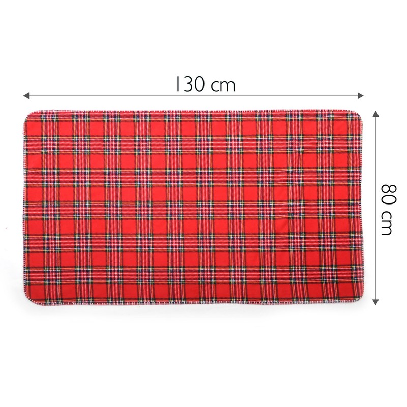 Filersong Checkered Throw Large 2 Piece Fleece Blanket Nordic Thick