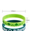 CCINEE St. Patrick's Day Rubber Wristbands Green Shamrock Silicone Cut
