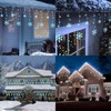 Toodour Christmas Snowflake Lights Outdoor, 17.22ft 264 LED Snowflake Icicle