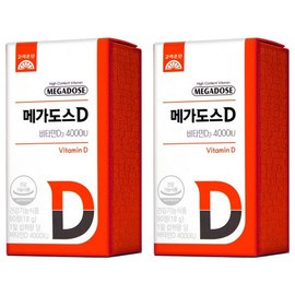 Megadose D Vitamin D3 4000IU, 90 tablets, 2 units / 메가도스 D 비타민D3 4000IU, 90정, 2개