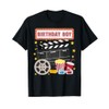 Birthday Boy Crew Movie Night Theme Matching Party T-Shirt